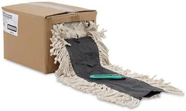 Alt view image 5 of 7 - Boardwalk - UNS FF40 - Flash Forty Disposable Dustmop, Cotton, 5, Natural