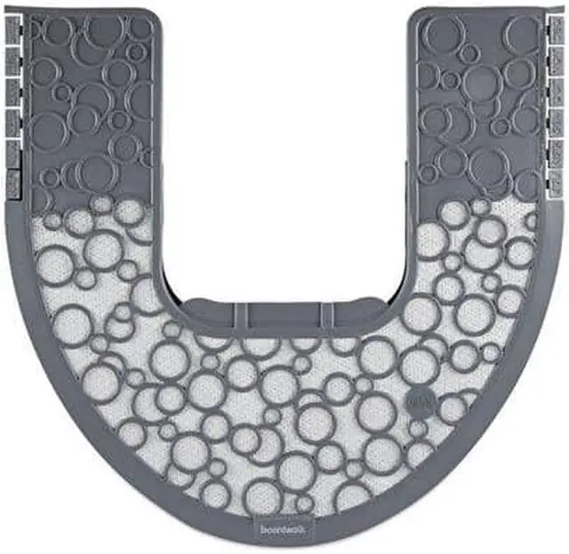 Alt view image 5 of 19 - Commode Mat 2.0, Rubber, 22 7/8 x 22, Gray/White, 6/Carton BWKCMGW