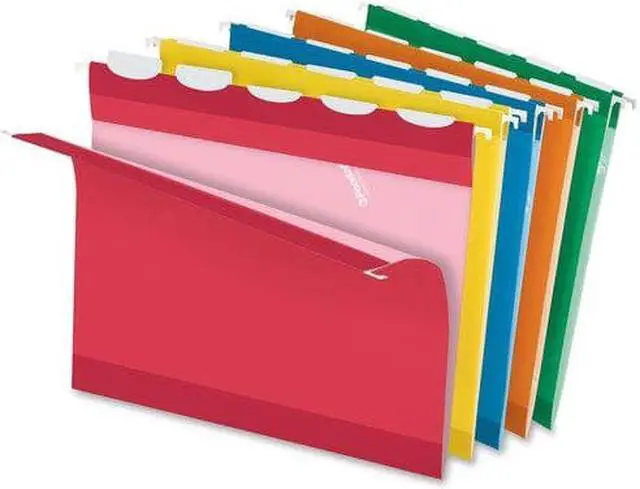 Alt view image 3 of 20 - Pendaflex Colored Reinforced Hanging Folders 1/5 Tab Letter Asst 25/Box 42592