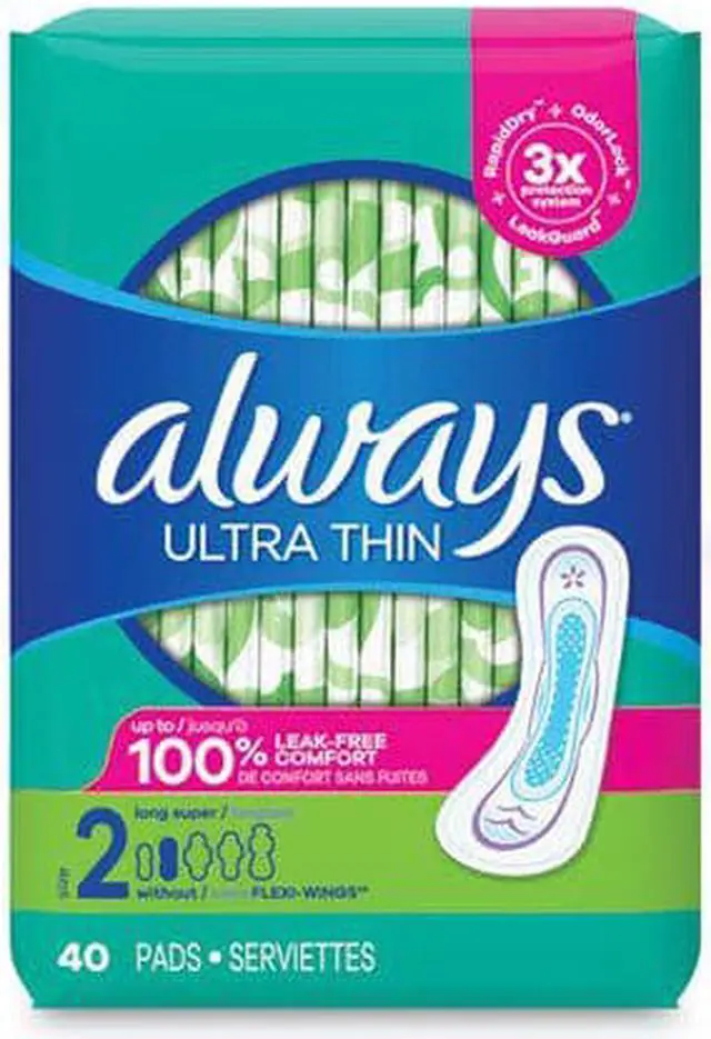 Alt view image 9 of 13 - Always Thin Ultra, Quilt Long Super Pads- 40 wipes/6Pk