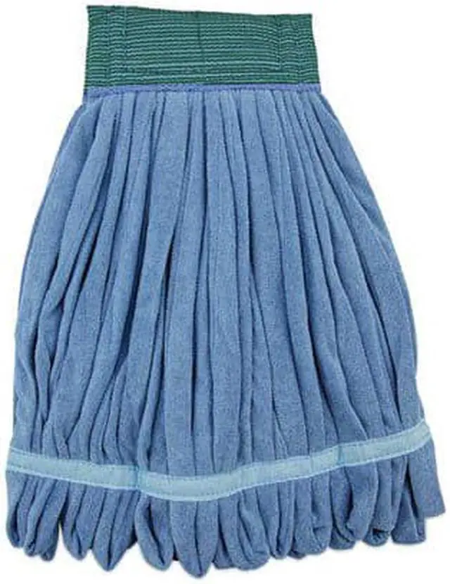 Alt view image 4 of 13 - Boardwalk Microfiber Looped-End Wet Mop Heads Medium Blue 12/Carton 12/Carton MWTMBCT