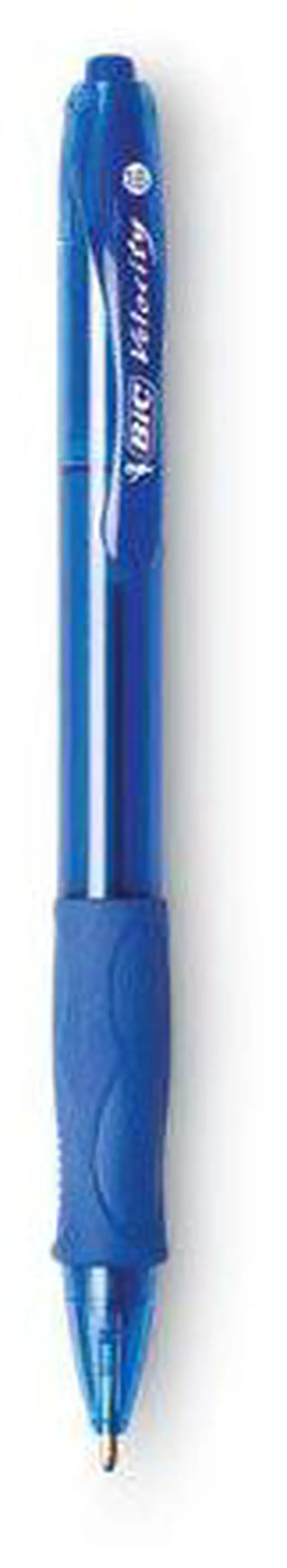Alt view image 4 of 13 - BIC Velocity Retractable Ball Pen Blue Ink 1.6 mm 36/Pack VLGB361BE