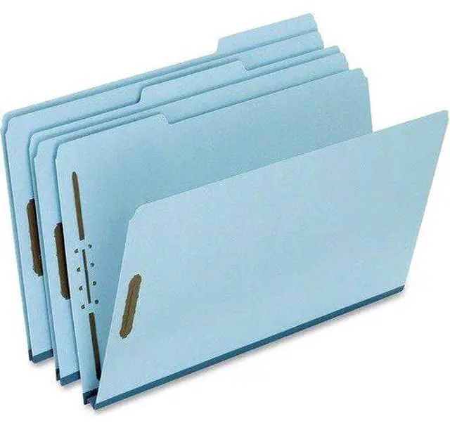 Alt view image 5 of 20 - Esselte Pendaflex - FP313 - Pressboard Folders, 2 Fasteners, 1 Expansion, 1/3 Tab, Legal, Blue, 25/Box