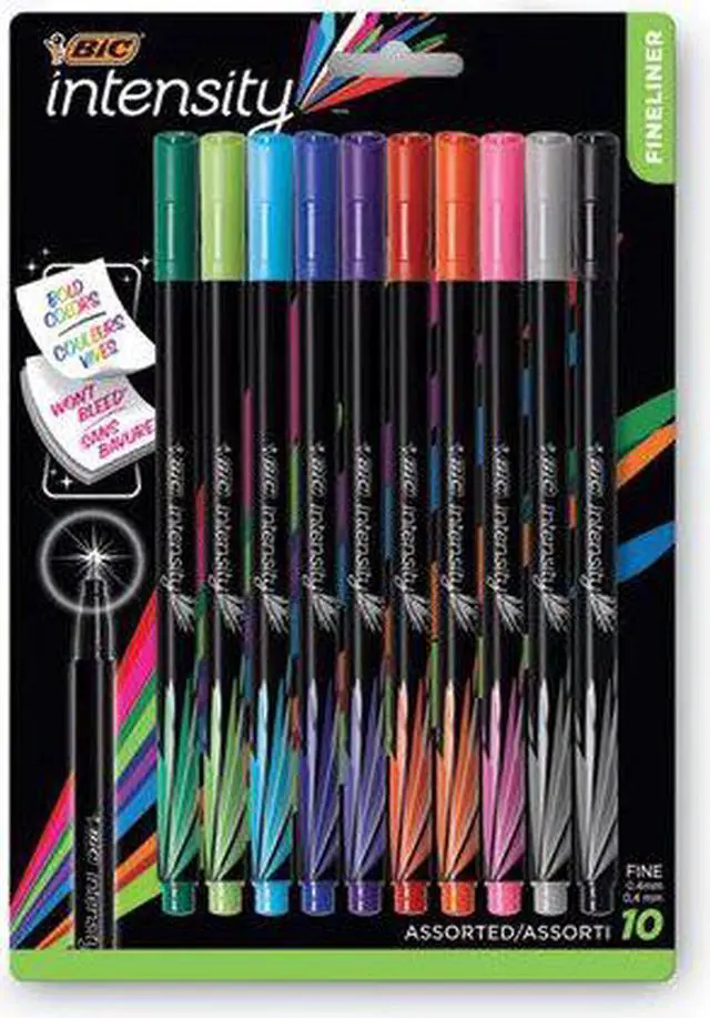 Alt view image 12 of 20 - Bic Pen,Fineliner,10pk,Ast FPINFAP10AST