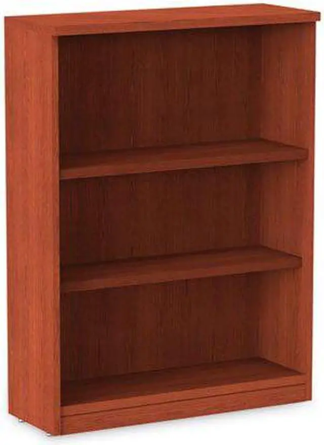 Alt view image 11 of 15 - Alera Valencia Series Bookcase, Three-Shelf, 31 3/4w x 14d x 39 3/8h, Med Cherry