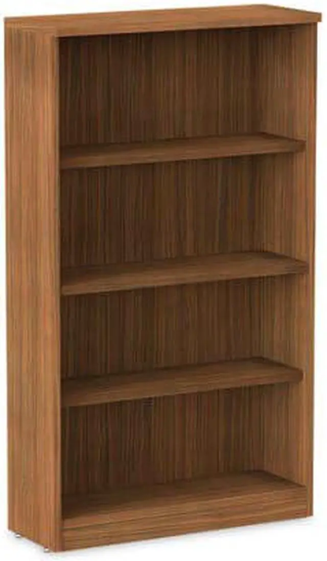 Alt view image 9 of 20 - Alera - VA635632WA - Alera Valencia Series Bookcase, Four-Shelf, 31 3/4w x 14d x 55h, Modern Walnut
