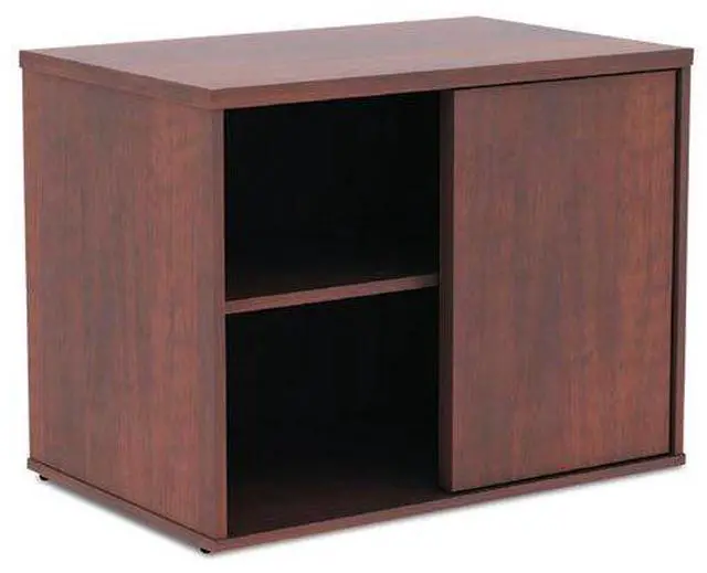 Alt view image 11 of 20 - Alera Open Office Low Storage Cabinet Credenza, 29 1/2 X 19 1/8x 22 7/8, Cherry