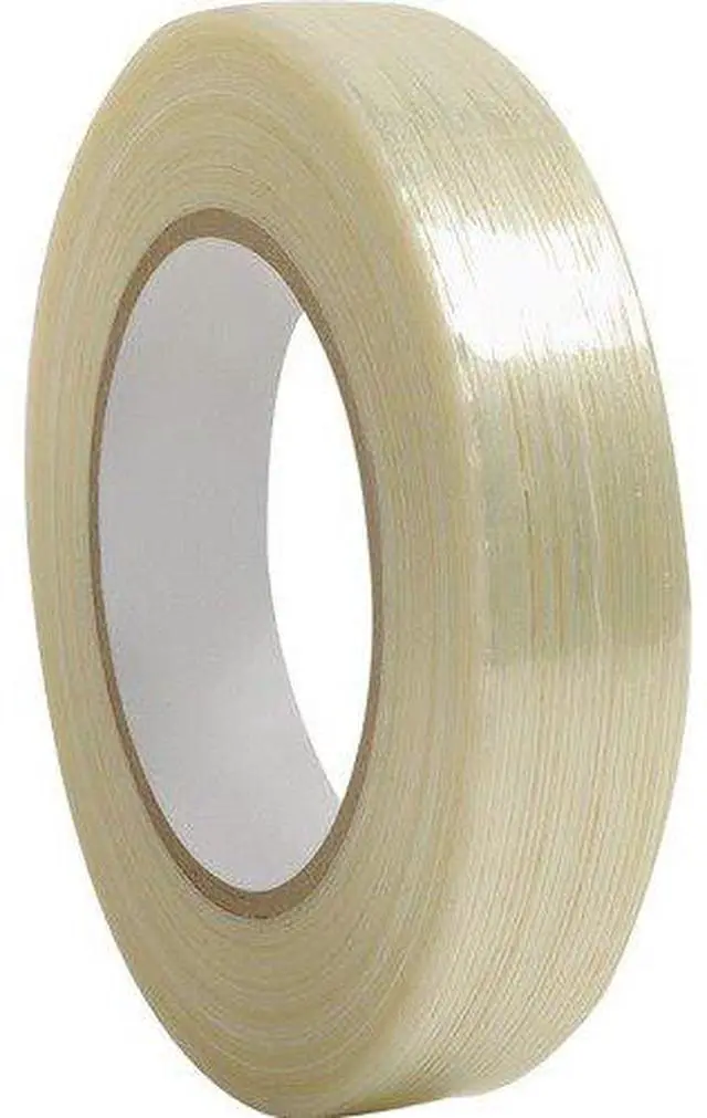 Alt view image 2 of 3 - Business Source Filament Tape - 1" Width x 60 yd Length - 3" Core - Fiberglass Filament - 1 / Roll - White  BSN64005