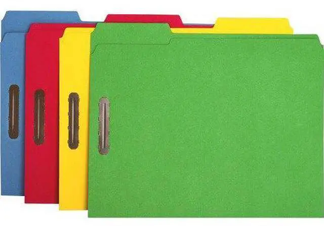 Alt view image 6 of 6 - Sparco Fastener Folders Ltr 1/3" Cut 50/BX Assorted SP17571