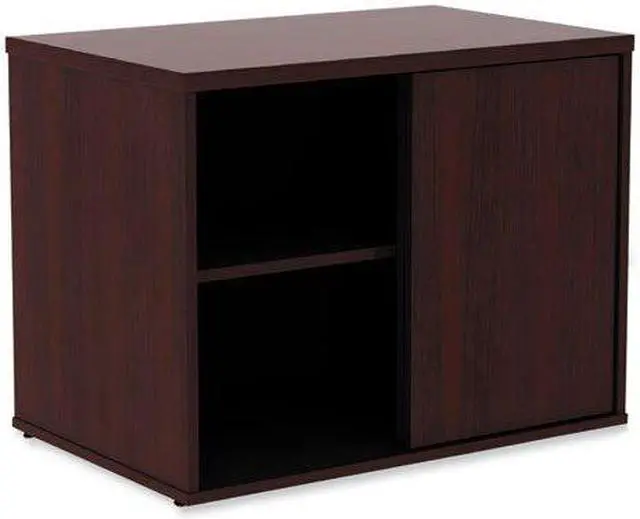 Alt view image 15 of 20 - Alera - LS593020MY - Alera Open Office Low Storage Cab Cred, 29 1/2w x 19 1/8d x 22 7/8h, Mahogany