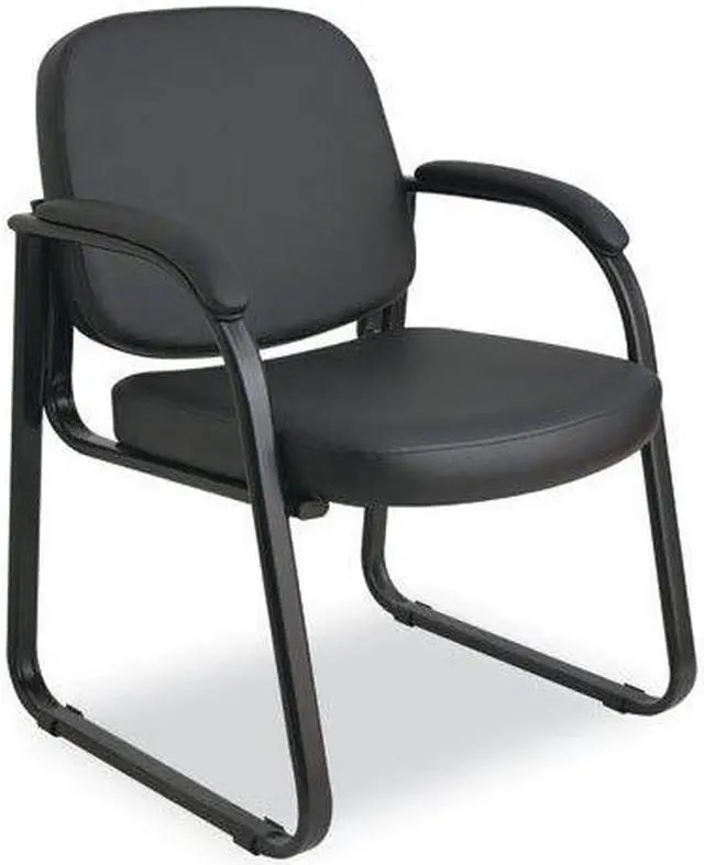 Alt view image 13 of 20 - Alera Genaro Series Sled Base Guest Chair Black Vinyl RL43C16
