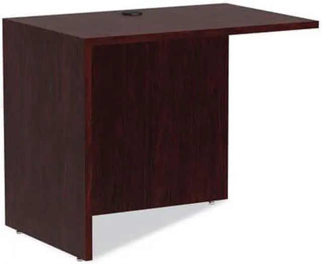Alt view image 4 of 9 - Alera Valencia Series Reversible Return/Bridge Shell, 35w x 23 5/8d, Mahogany