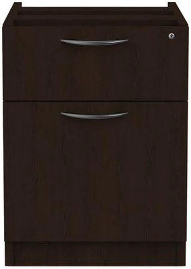 Alt view image 6 of 15 - Alera - VA552222ES - Alera Valencia Series 3/4 Box/File Pedestal, 15 5/8w x 20 1/2d x 19 1/4h, Espresso
