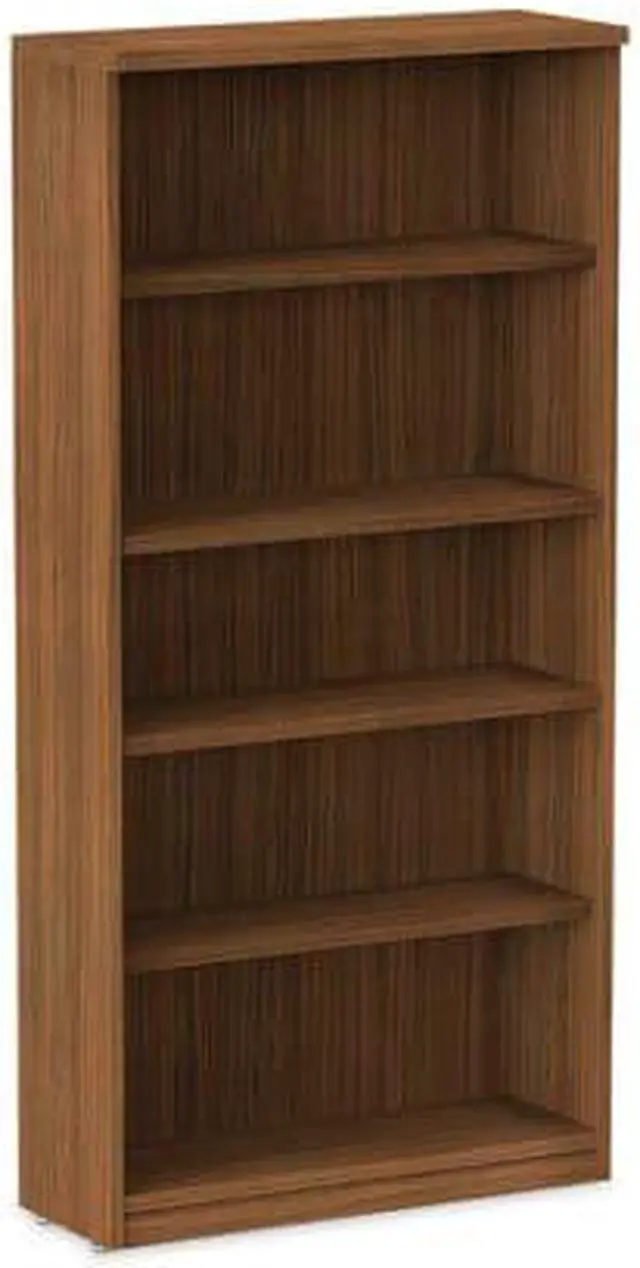 Alt view image 6 of 17 - Alera - VA636632WA - Alera Valencia Series Bookcase, Five-Shelf, 31 3/4w x 14d x 65h, Modern Walnut