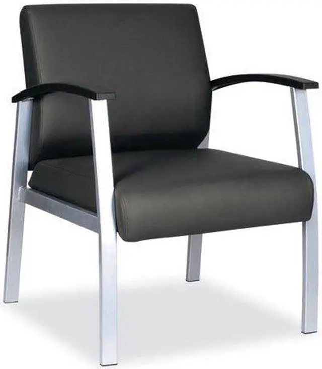 Alt view image 11 of 20 - Alera metaLounge Series Mid-Back Guest Chair, 21.85" x 23.62" x 17.71", Black