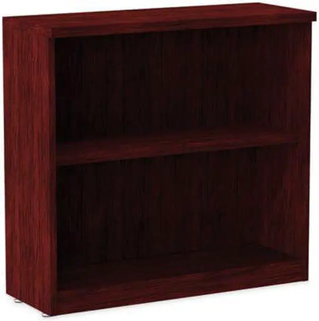 Alt view image 10 of 20 - Alera Valencia Series Bookcase, Two-Shelf, 31 3/4w x 14d x 29 1/2h, Mahogany