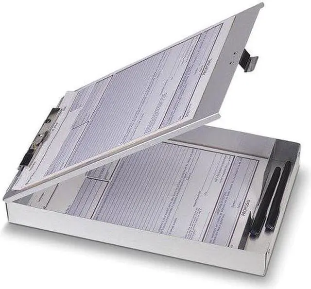 Alt view image 10 of 14 - Officemate Storage Clipboard 1-1/2" Deep Steel Clip 9"x13" AM 83200