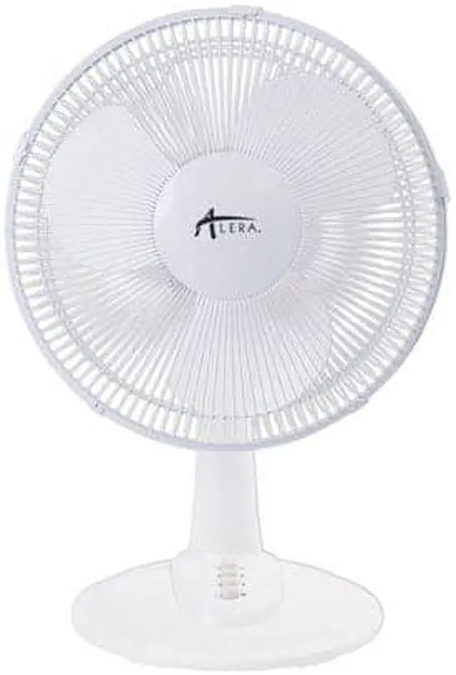 Alt view image 3 of 9 - Alera 12" 3-Speed Oscillating Desk Fan Plastic White FAN122W
