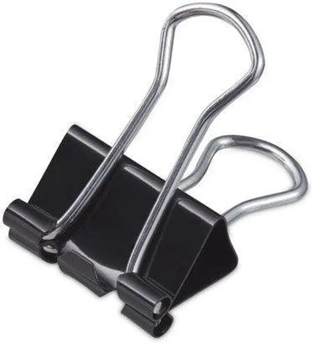 Alt view image 3 of 4 - Universal Small Binder Clips, 3/8" Capacity, 3/4" Wide, Black, 40/Pack