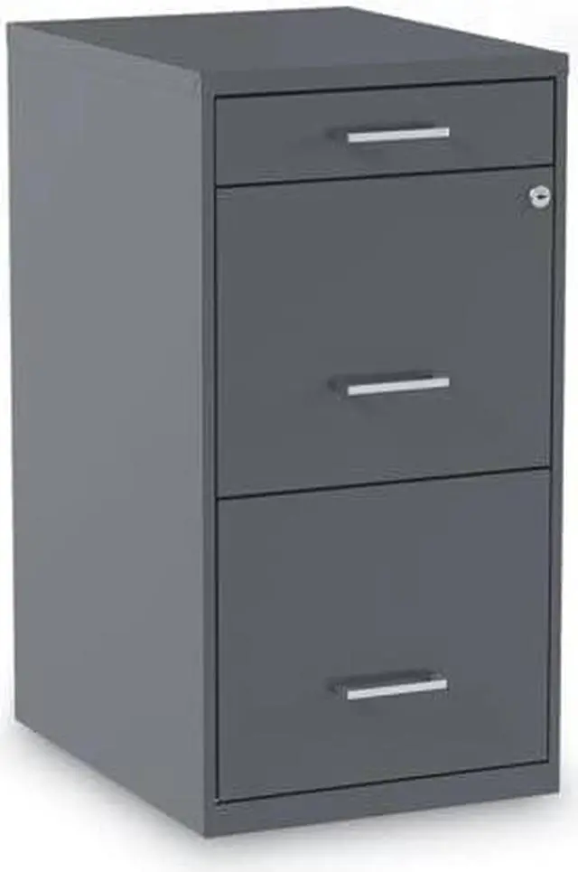 Main image of Alera Soho Vert 3-Dwr File Cabinet, Char, 14" x 18" x 26.9", EA (ALESVF1827CH)