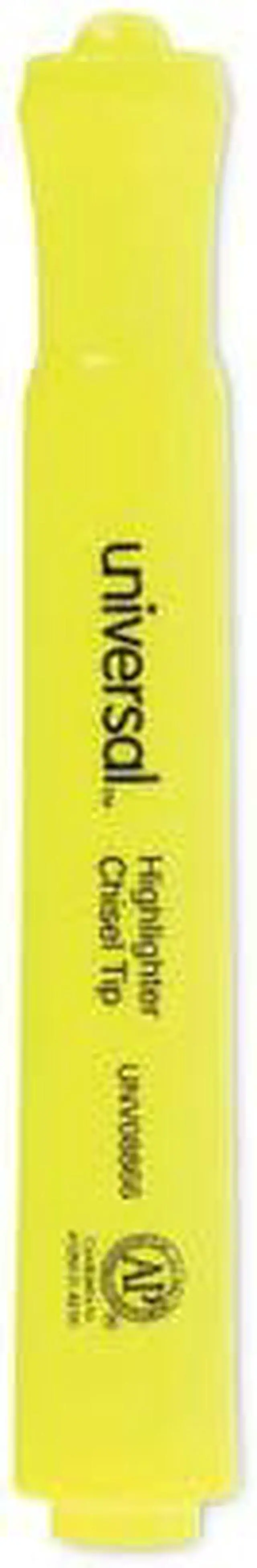 Alt view image 4 of 19 - Universal Desk Highlighter Chisel Tip Fluorescent Yellow 36/Pack 08866