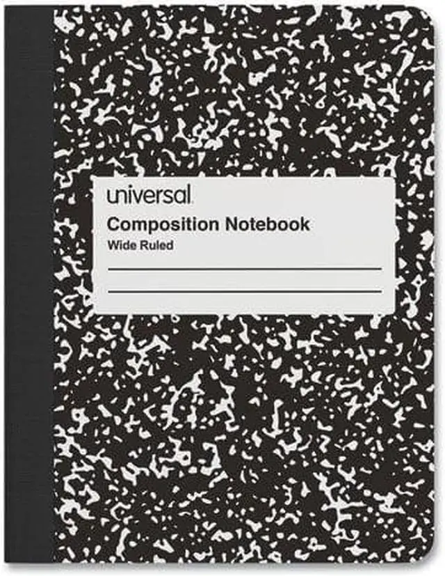 Alt view image 4 of 10 - Innovera 20930 Composition Book, Wide Rule, 9 3/4 X 7 1/2, White, 100 Sheets
