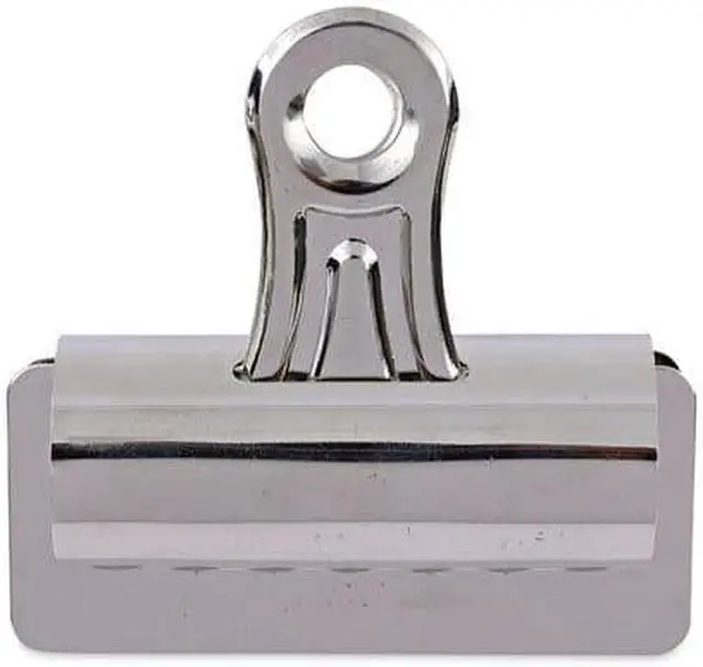 Alt view image 6 of 12 - Universal Bulldog Clips Steel 1" Capacity 3" Wide Nickel-Plated 12/Pack 31266