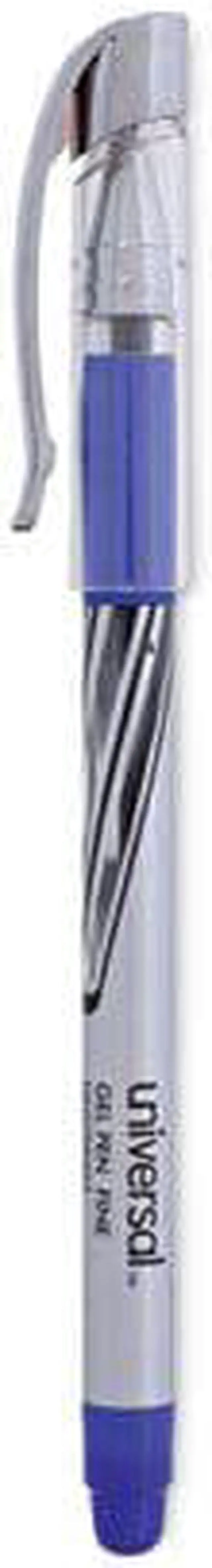Alt view image 6 of 12 - Universal Gel Stick Pen 0.7 mm Medium Blue Ink 1 Dozen 39611