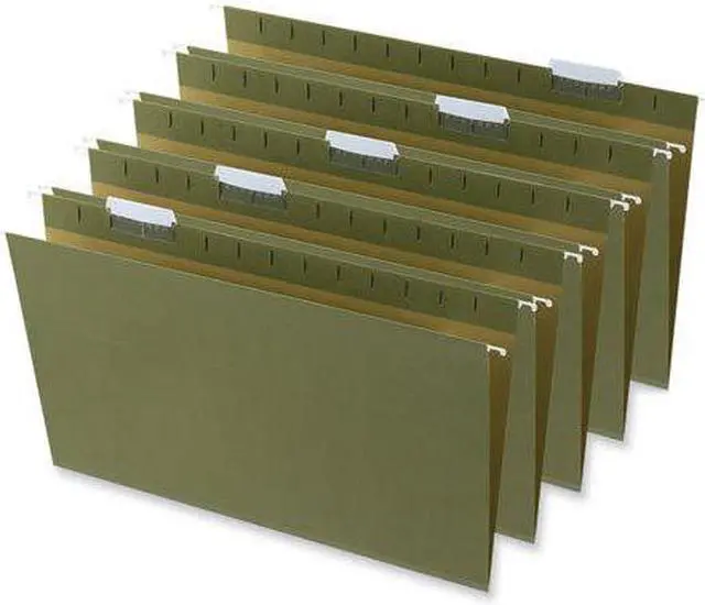Alt view image 8 of 8 - UNIVERSAL One Inch Box Bottom Pressboard Hanging Folder Legal Standard Green 25