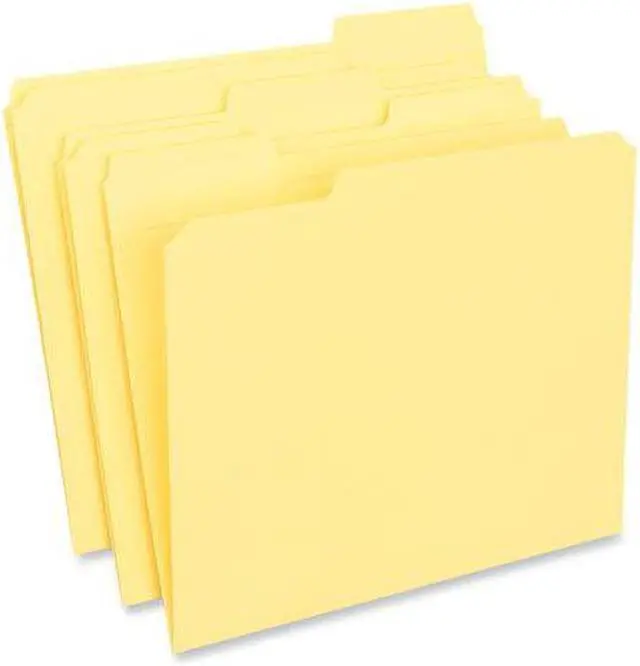 Alt view image 4 of 7 - UNIVERSAL Colored File Folders 1/3 Cut Assorted Two-Ply Top Tab Letter Yellow