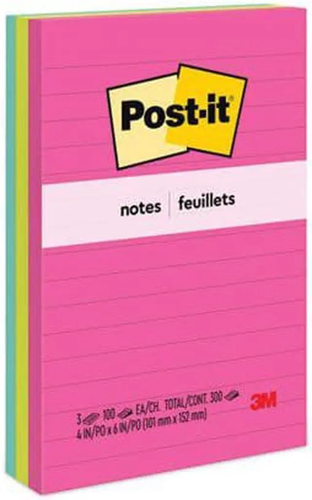 Alt view image 2 of 10 - 3M 6603AN 4 x 6 Neon Citrus Green Watermelon Three 100-Sheet Pads/pk