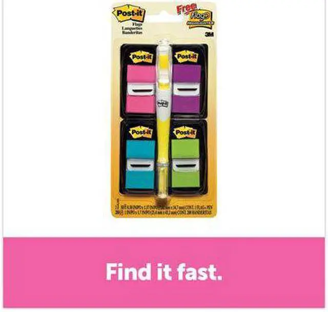 Alt view image 14 of 20 - Post-it Page Flag Value Pack Assorted Colors 200 Flags & Highlighter w/50 Flags