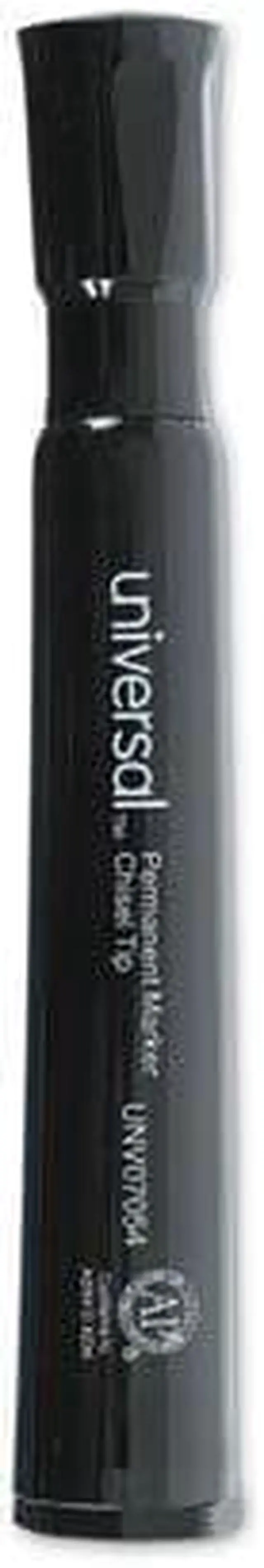 Alt view image 6 of 16 - Universal Chisel Tip Permanent Marker Chisel Black 60 per pack 07054