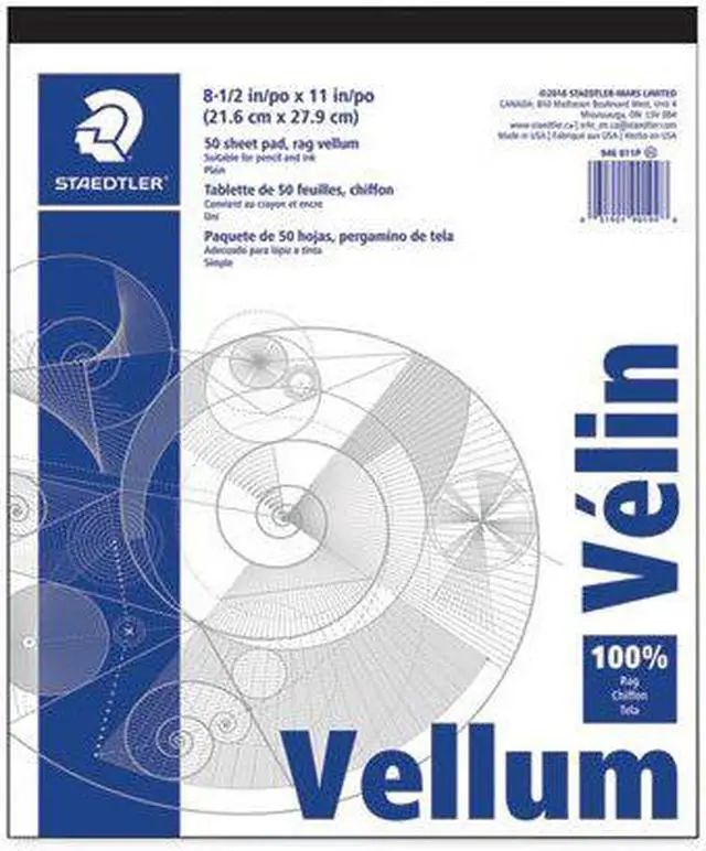 Alt view image 3 of 4 - Chartpak Vellum Pad 50 Sheets Acid-free 8-1/2"x11" White 10001410