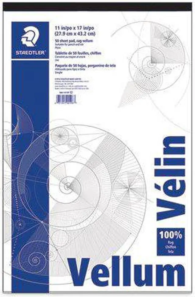Alt view image 4 of 6 - Chartpak Vellum Pad 50 Sheets Acid-free 11"x17" White 10001416