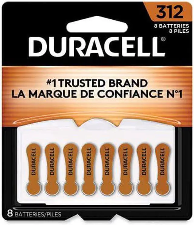 Alt view image 7 of 20 - DURACELL Hearing Aid Easy Tab 312 Zinc Air Battery, 8-pack
