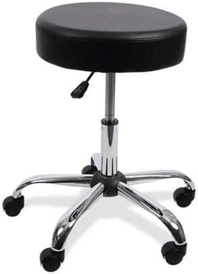 Alt view image 5 of 15 - Height Adjustable Lab Stool Black PU