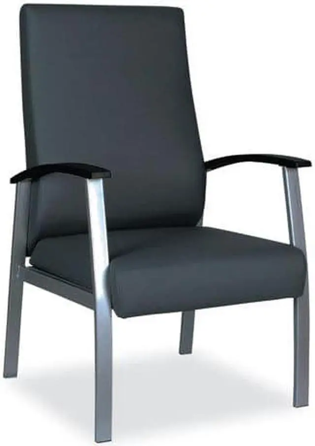 Alt view image 9 of 16 - Alera metaLounge Series High-Back Guest Chair 21.85" x 23.62" x 17.71" Black ML2419