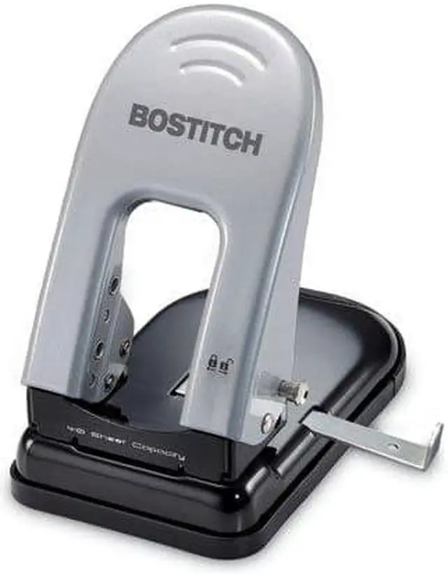 Alt view image 6 of 11 - Indulge Two-Hole Punch, 40-Sheet Capacity, Black/silver