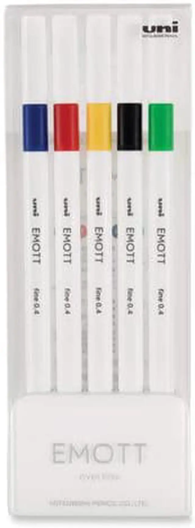 Alt view image 7 of 14 - Uni-ball EMOTT Porous Point Pens Fine 0.4 mm Assorted Ink 5 Pack 24828