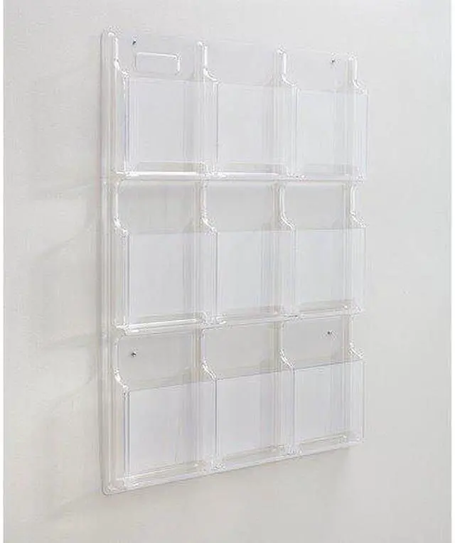 Alt view image 20 of 20 - Safco Reveal Clear Literature Displays Nine Compartments 30w x 2d x 36-3/4h