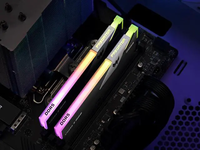 Alt view image 7 of 7 - Acer Predator Vesta II RGB DDR5 Gaming RAM 64GB (32GBx2) 5200MHz PC5-41600 CL38 288-Pin Computer Memory for Desktop PC - BL.9BWWR.320