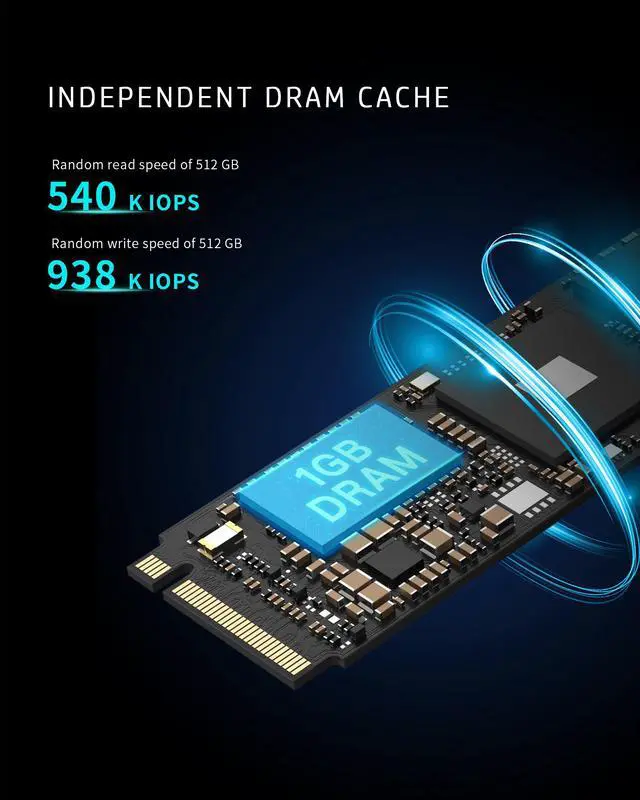 Alt view image 3 of 7 - HP FX900 Pro 512GB Gaming NVMe Gen 4 SSD M.2 2280 PCIe 4.0 Internal Solid State Hard Drive Disk for PS5 Storage Expansion Up to 7400MB/s - 4A3T9AA#ABB