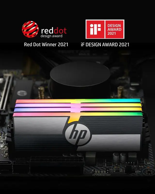 Alt view image 6 of 7 - HP V10 RGB DDR4 RAM 16GB (8GBx2) Gaming RAM 3600MHz PC4-28800 CL14 Computer Memory for Desktop PC - 54N61AA#ABC