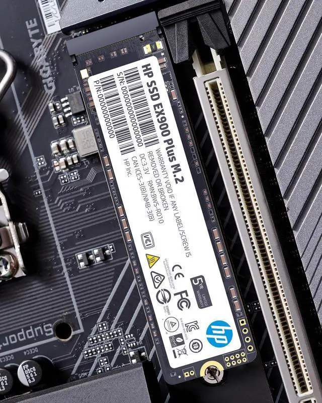 Alt view image 7 of 7 - HP EX900 Plus NVMe M.2 SSD 512GB PCIe 3.0 2280 3D NAND Internal Solid State Hard Drive Disk Up to 3200 MB/s for Laptop/Desktop PC - 35M33AA#ABA