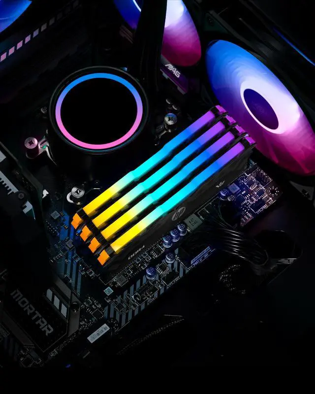 Alt view image 7 of 7 - HP V8 RGB DDR4 RAM 16GB Kit (8GBx2) 288-Pin 3200MHz PC4-25600 Computer Memory for Desktop PC - 8MG02AA#ABC