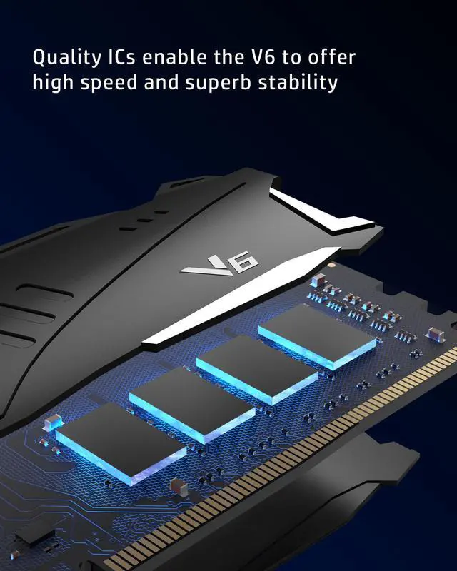 Alt view image 5 of 7 - HP V6 DDR4 RAM 16GB Kit (8GBx2) 288-Pin 3600MHz PC4-28800 Computer Memory for Desktop PC - 7TE46AA#ABC