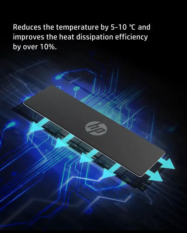 Alt view image 4 of 10 - HP EX900 Pro NVMe M.2 SSD 1TB PCIe 3.0 2280 3D NAND Internal Solid State Hard Drive Disk 2250 MB/s for Laptop/Desktop PC - 9XL77AA#ABA