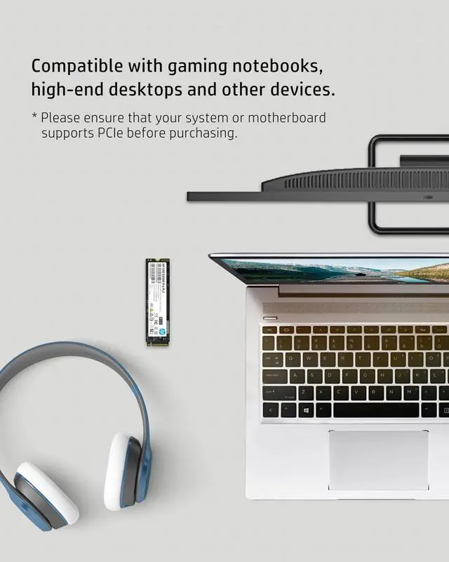 Alt view image 5 of 10 - HP EX900 Pro NVMe M.2 SSD 1TB PCIe 3.0 2280 3D NAND Internal Solid State Hard Drive Disk 2250 MB/s for Laptop/Desktop PC - 9XL77AA#ABA