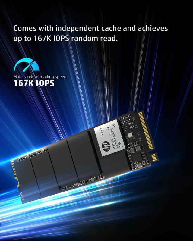 HP EX900 Pro NVMe M.2 SSD 256GB PCIe 3.0 2280 3D NAND Internal Solid State  Hard Drive Disk Up to 2240 MB/s for Laptop/Desktop PC - 9XL75AA#ABA 